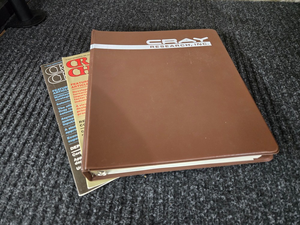 CRAY Research UNICOS Training Workbook Binder - Cray Channels Magazines x 2