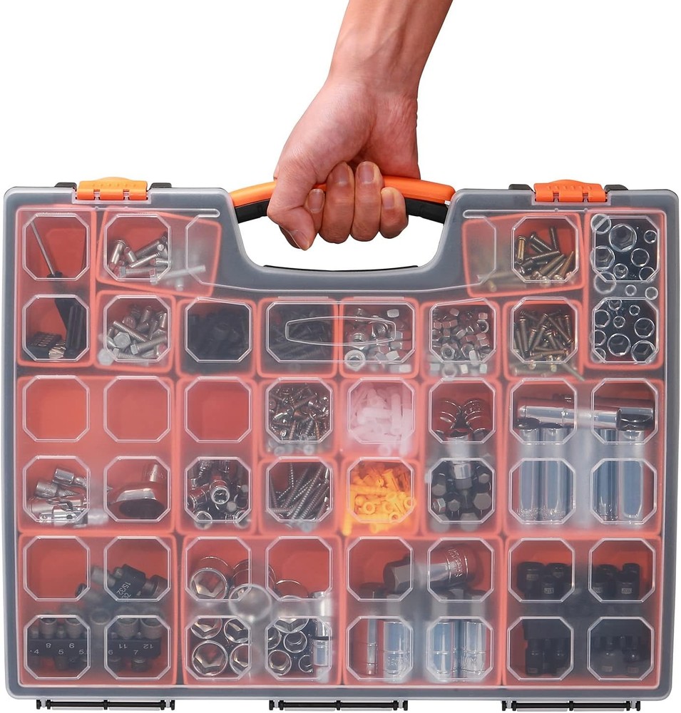 3PCS Multi-Purpose Portable Organizer Box Set W/ 72-Removable Compartments 3