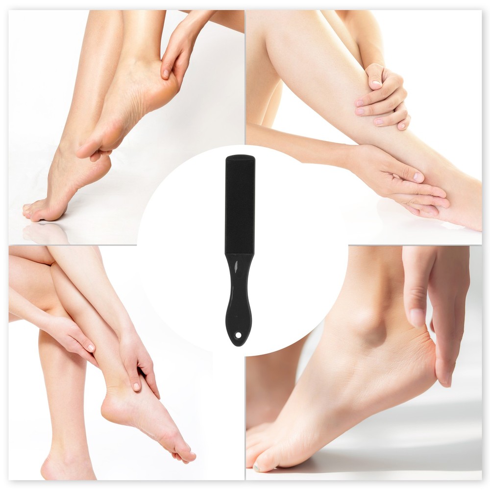Rectangular Double-sided Foot Scrubber Black 1 Pc