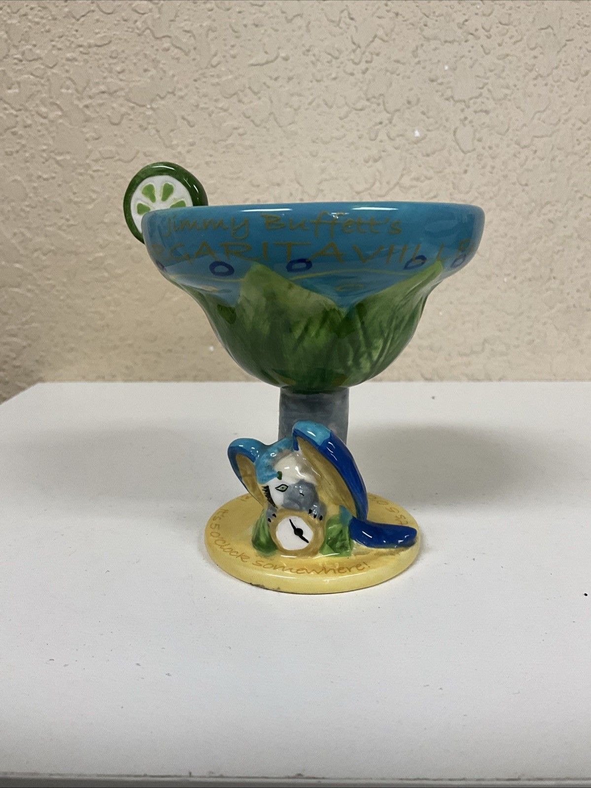 Jimmy Buffet Five O Clock Somewhere Painted Margaritaville Glass NEW! SHIPS FREE