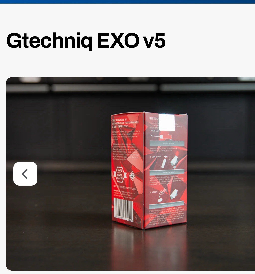 Gtechniq EXO V5 55 ml | Ultra Durable Hydrophobic Ceramic Coating