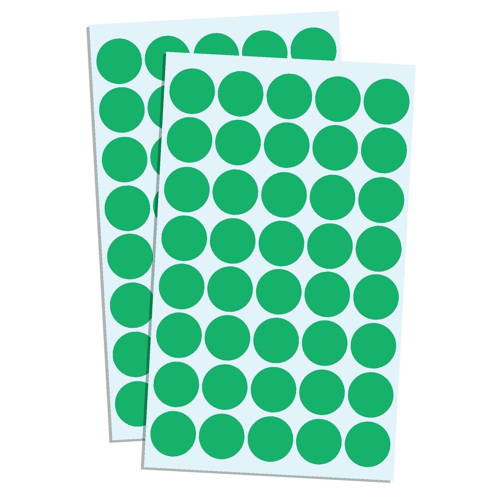 2000 Pack, 3/4" Round Dot Stickers Circle Labels - Green 2000