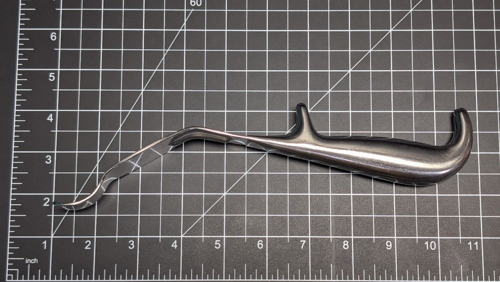 Jarit 225-400 Bennett Tibia Retractor Narrow Blade Angled 45mm 9-3/4" Elevator