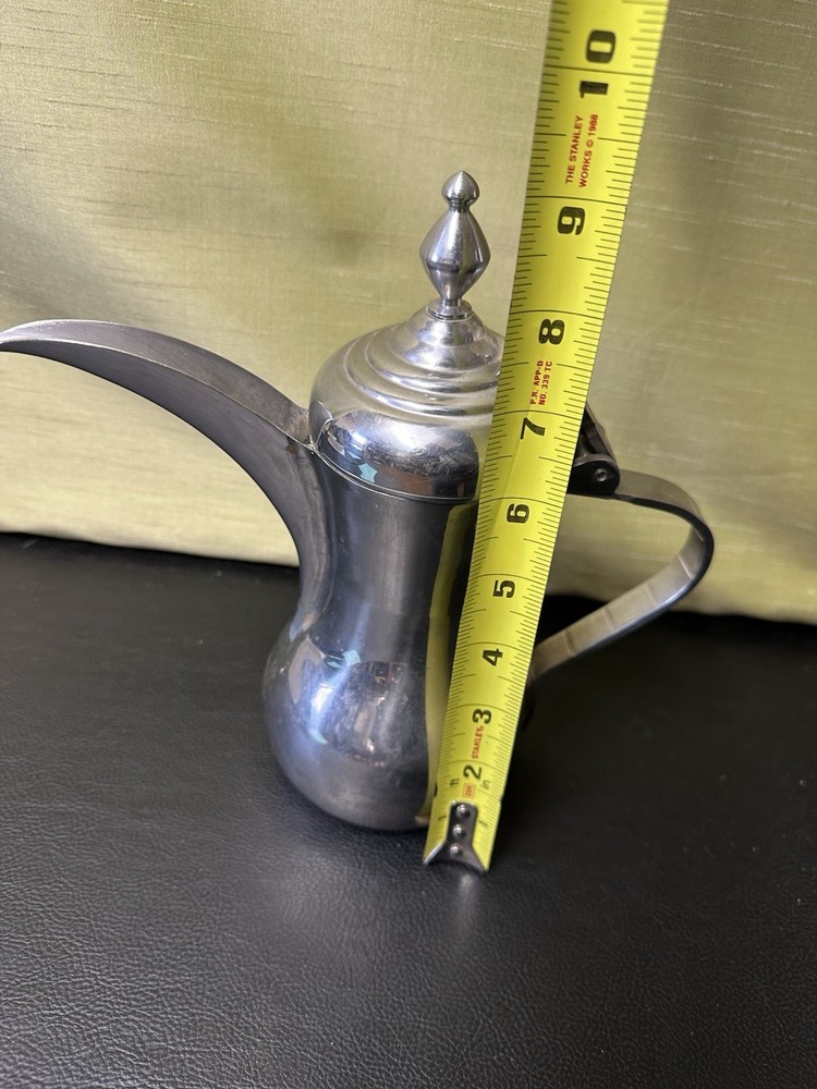 Arabic Coffee Pot Dallah Stainless Steel 9”