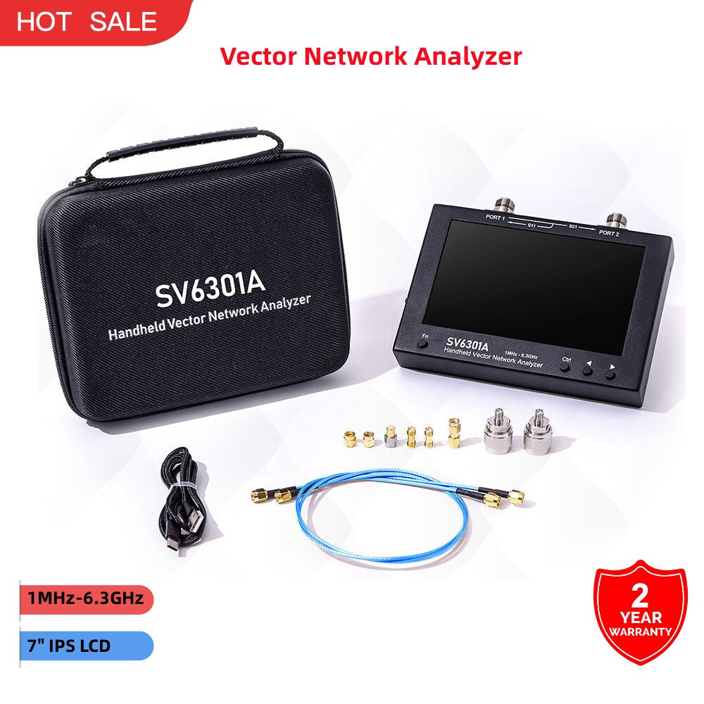 HamGeek SV6301A Vector Network Analyzer 6.3G MF LF HF VHF UHF 7" LCD 1001 point