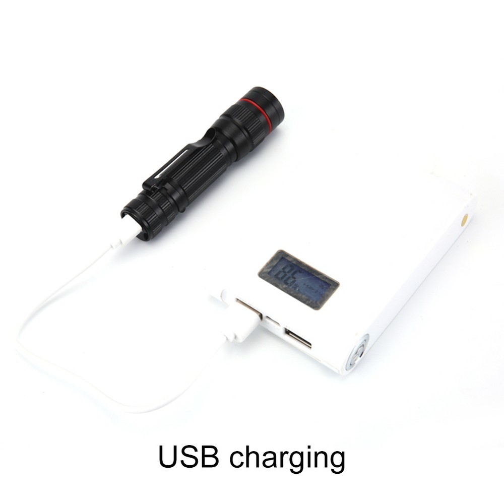 35000000 lumens Small LED Mini Flashlight Pocket Super Bright Torch Rechargeable