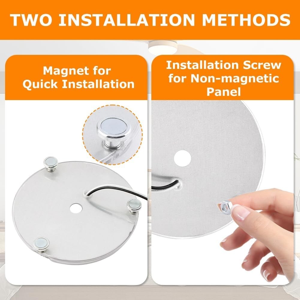 18W Ceiling Fan Light Kit Replacement Dimmable 6000K 1800LM AC120V White