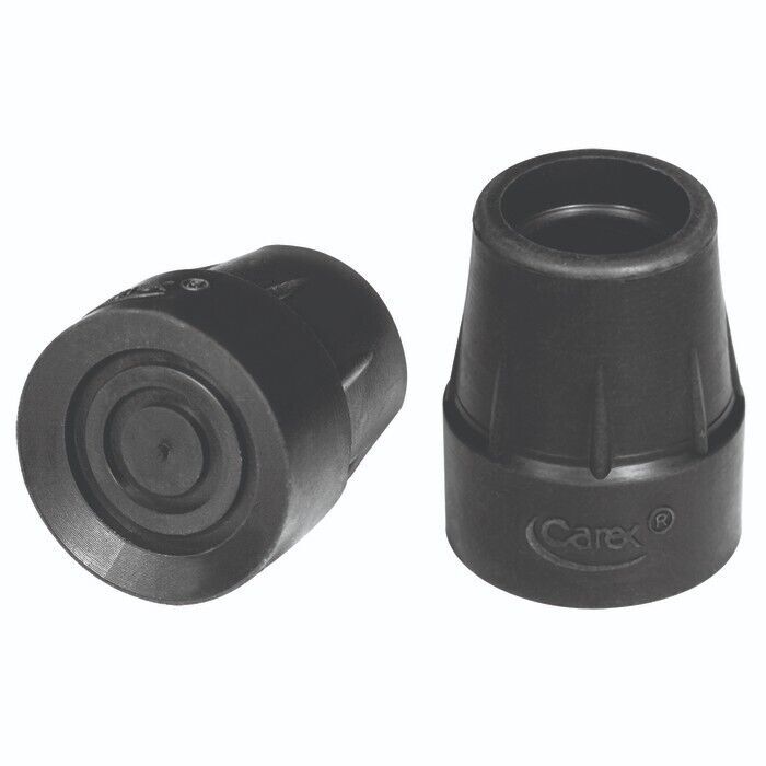 Carex Black Cane Tips 7/8" 2ct