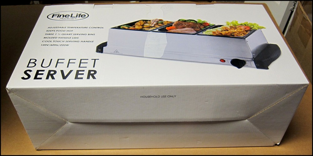 Fine Life Buffet Server New Open Box Keeps Food Hot Temperature Control Serving