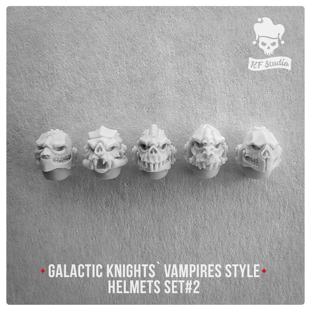 Galactic Knights Vampire Style Helmets Set#2 Night Lords KF Studio