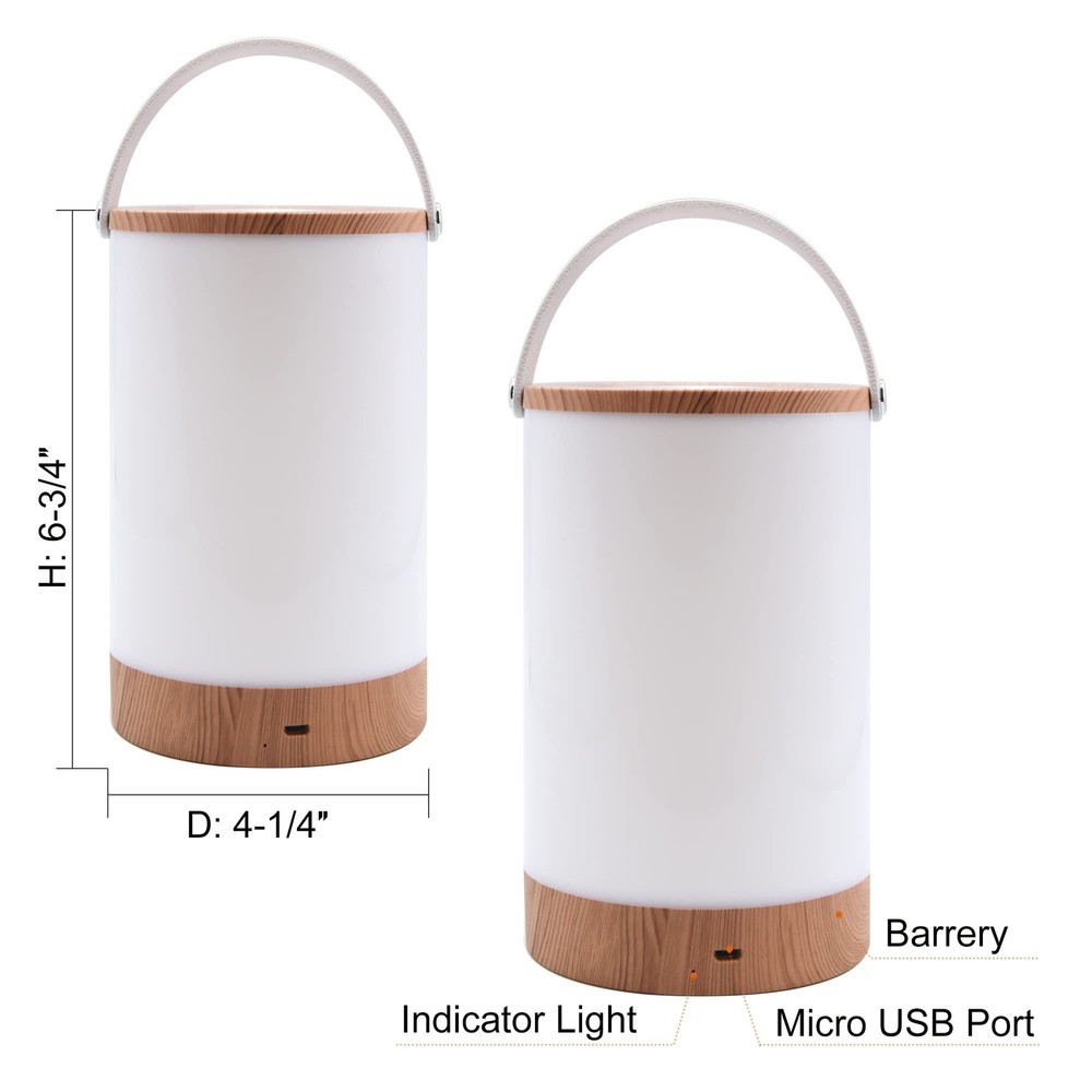 Facon LED Portable Lantern with Touch Dimmable Switch, Rechargeable Battery-O...