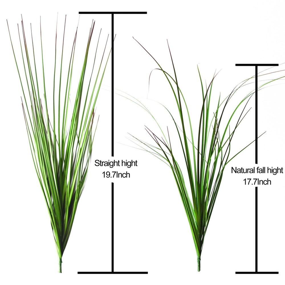 Artificial Grass Plants 6pcs Fake Greenery Stems Decor