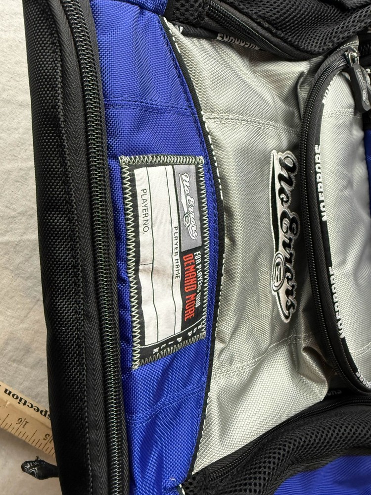 No Errors Baseball Softball Backpack Hydration Bladder Blue Gray Gear Bag
