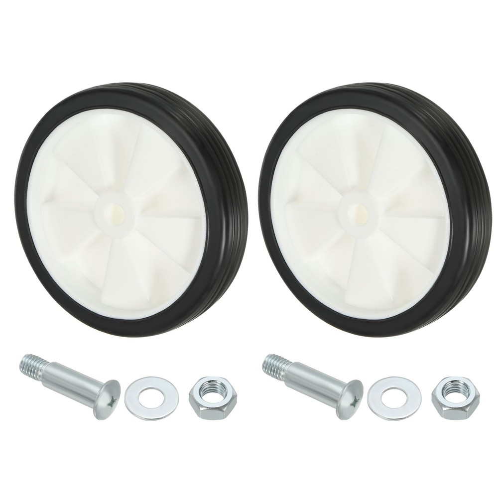 2Pcs 6" Universal Air Compressor Wheel with 0.5" Hole, White
