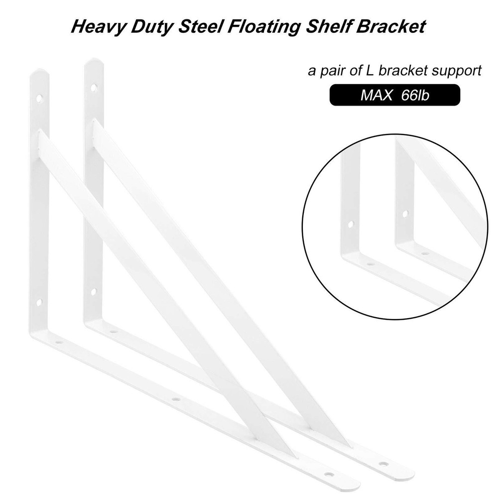 16 Pack 12 Inch Shelf Brackets Heavy Duty Right Angle Bracket Triangle Shelf ...