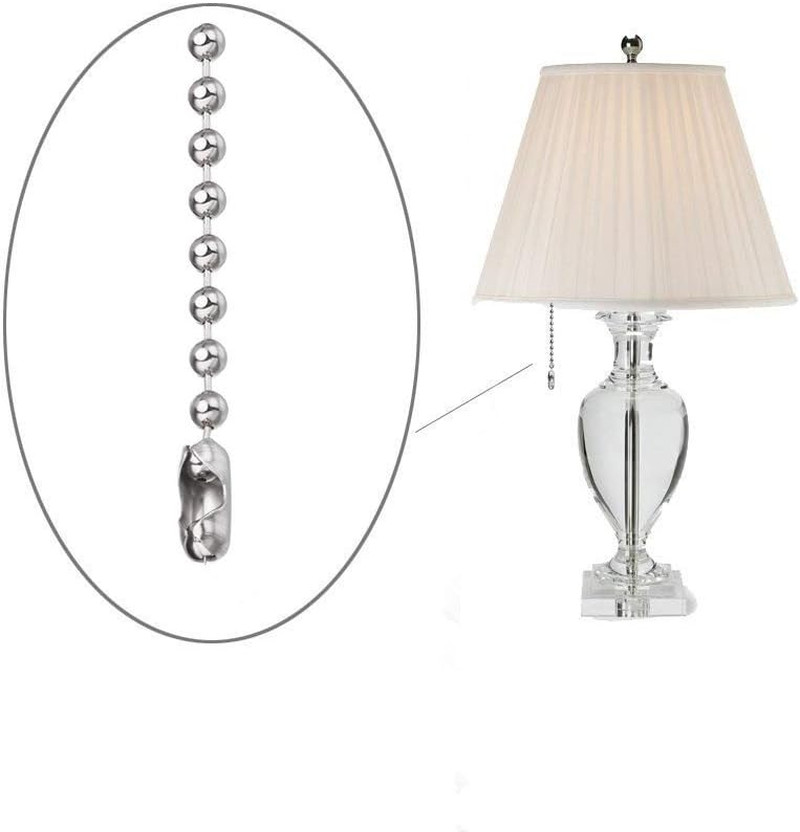4 Pack Ceiling Fan Pull Chain Extender,Each Chain Length 39-Inch(1 Meter) with 8