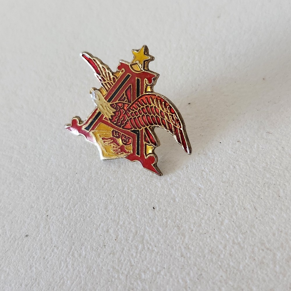 Vintage Enamel Anheiser Busch Eagle Lapel Hat Jacket Pin