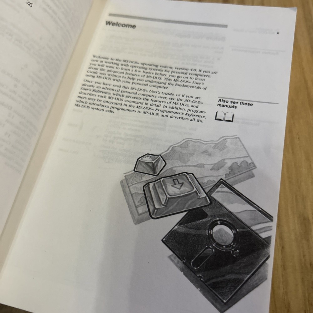VINTAGE 1988 MICROSOFT MS-DOS USER'S GUIDE AND USER'S REFERENCE MANUAL NICE!