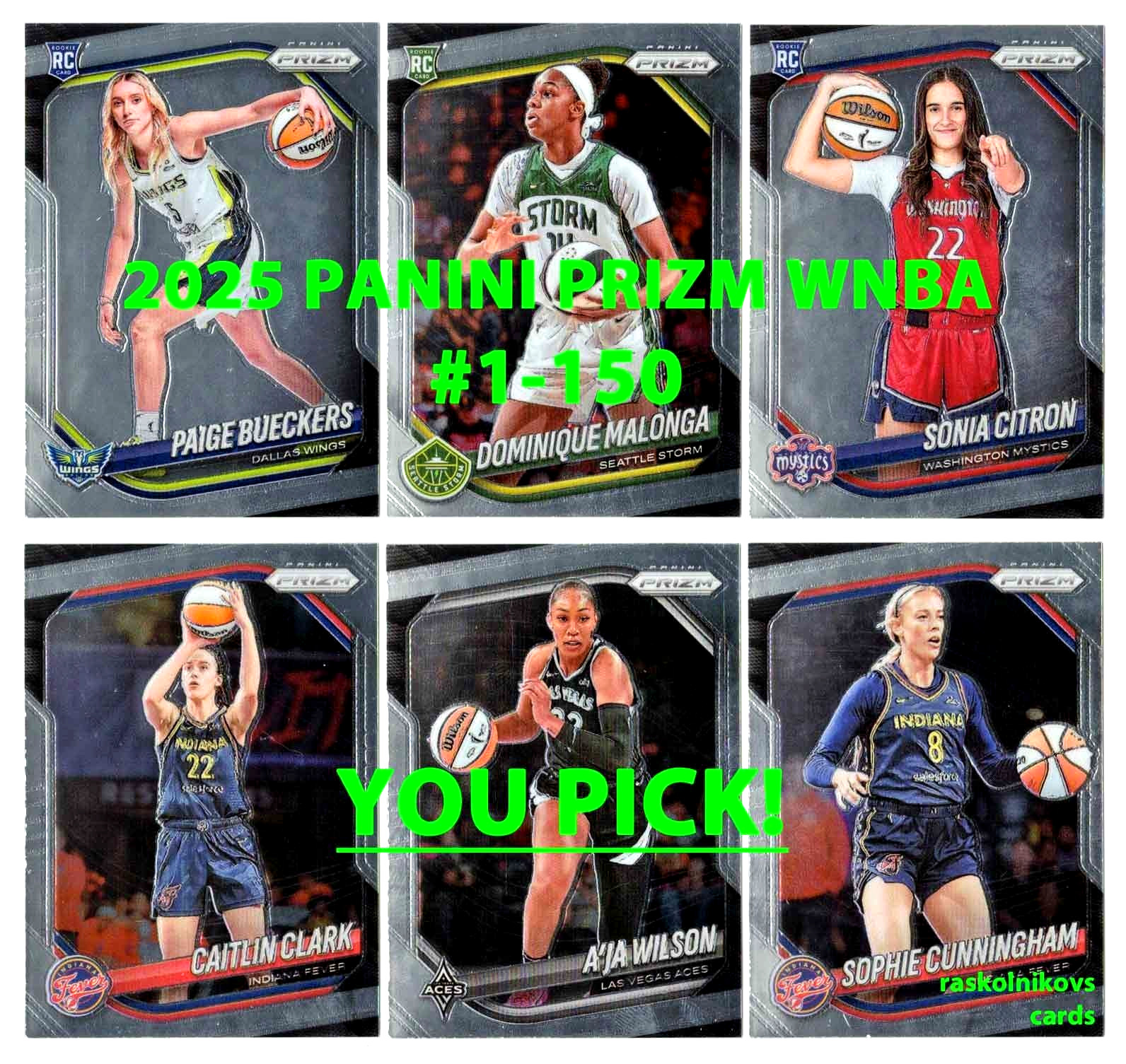 2025 Panini WNBA Prizm #1-150 Complete Your Set $2 or 2 Card Minimum YOU PICK!