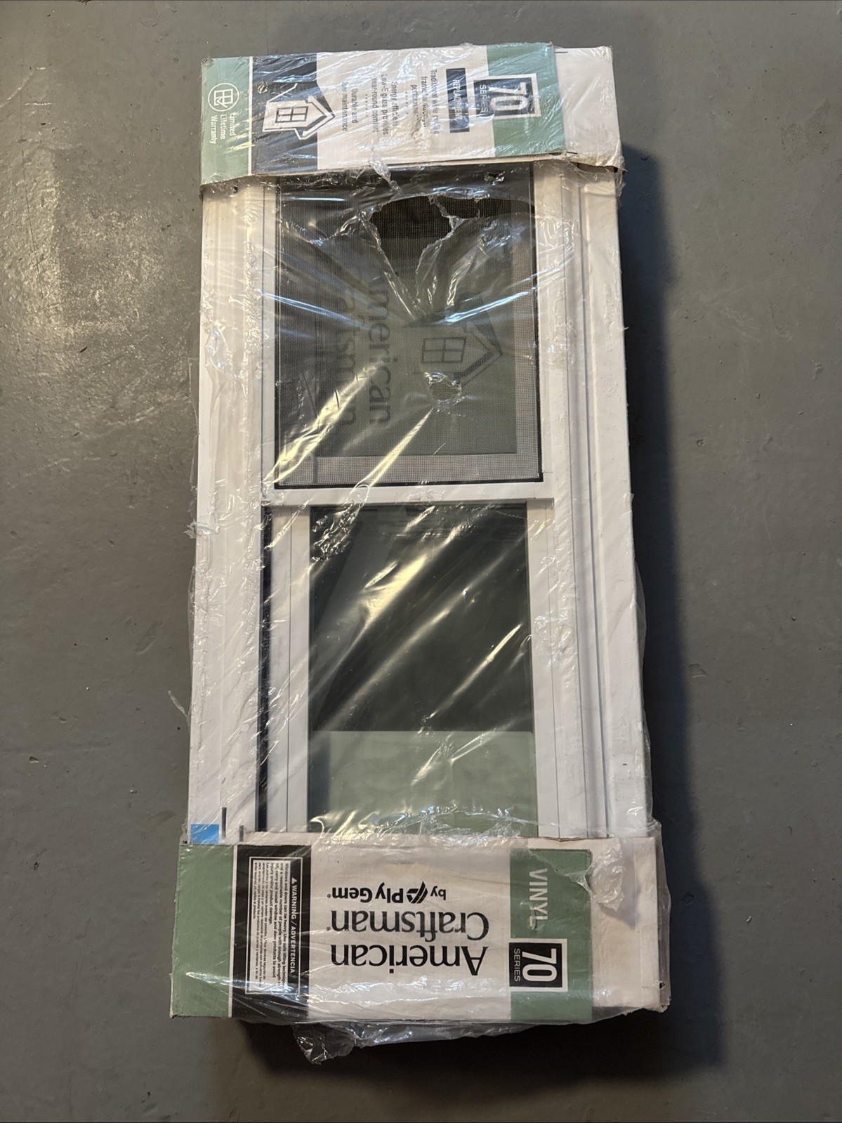 American Craftsman 70 Series Low-E Argon Single Hung Vinyl Window 31 x 15 In