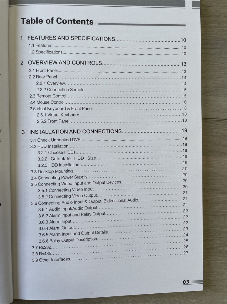 Standalone DVR 4Ch User's Manual