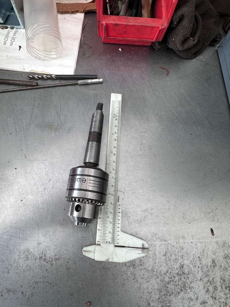 Ridgid Supreme 2T2 Drill Chuck, 0-3/8" Capacity, #2MT Shank, Chuck Key Included