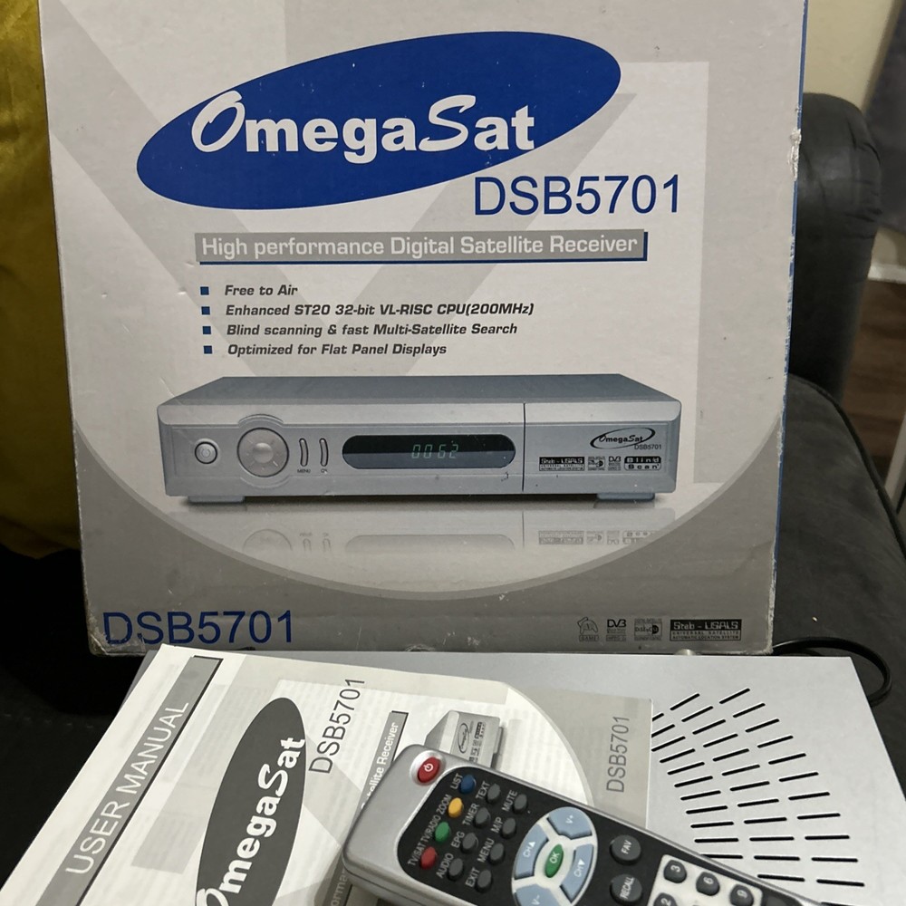 Omega Sat DSB5701 Satalight Receiver With Remote Control (EU Plug!)