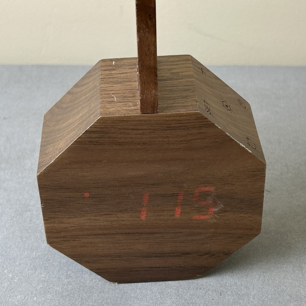 Gingko Octagon One Plus Alarm Clock Light Natural Walnut