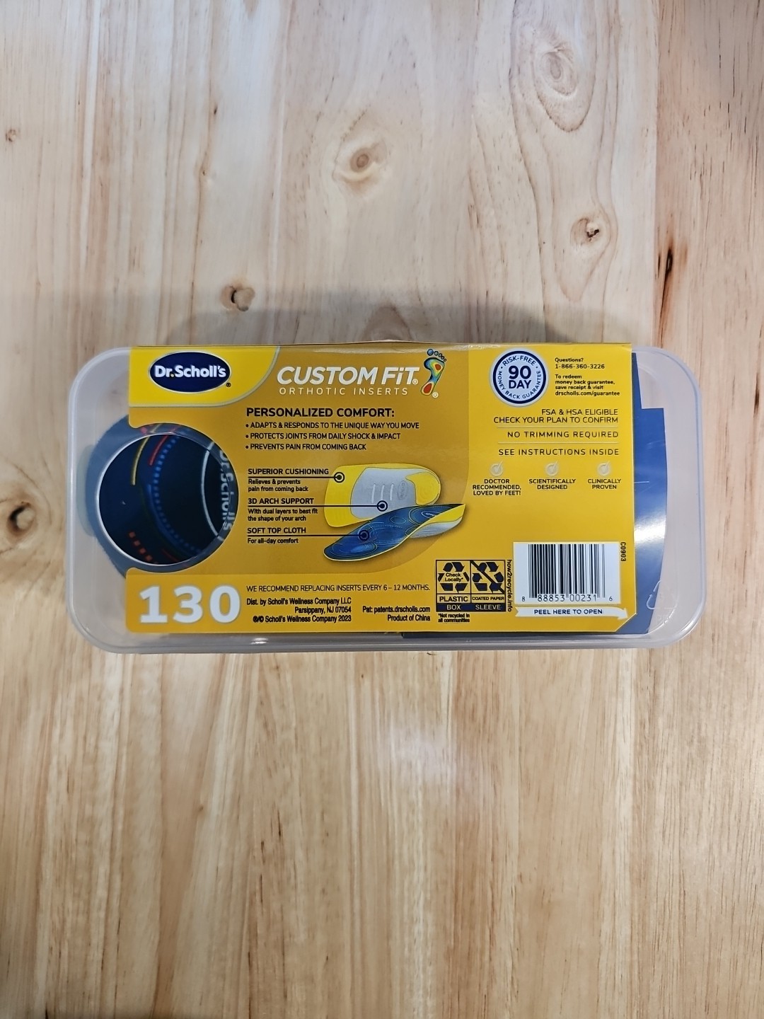 Dr. Scholl's Custom Fit Orthotics CF 130 Shoe Sole Insole Inserts