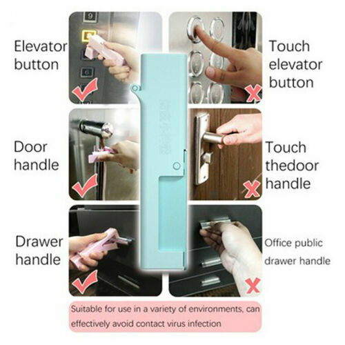10 x Pocket Elevator Button Press Stick Self-clean Contactless No-Touch Door