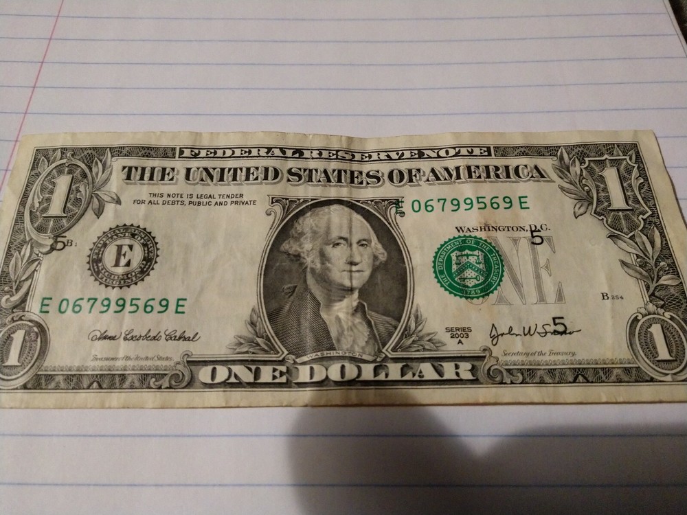 Dollor Error Note off serial numbers