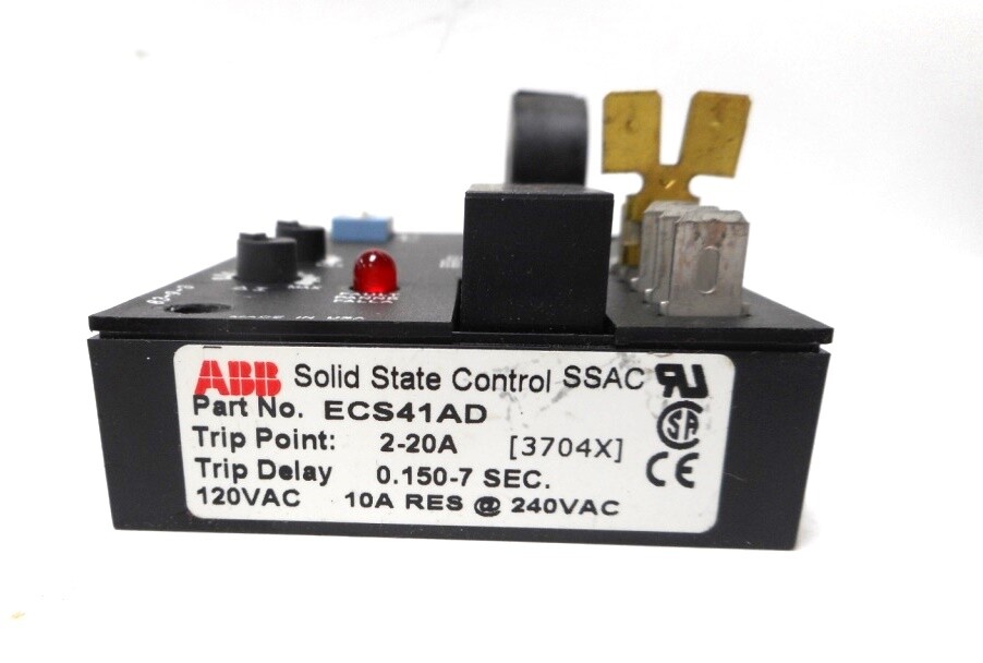 ABB SOLID STATE CONTROL SSAC, ECS41AD,1 PHASE, 120 VOLTS, 10 AMPS, 2-20 A