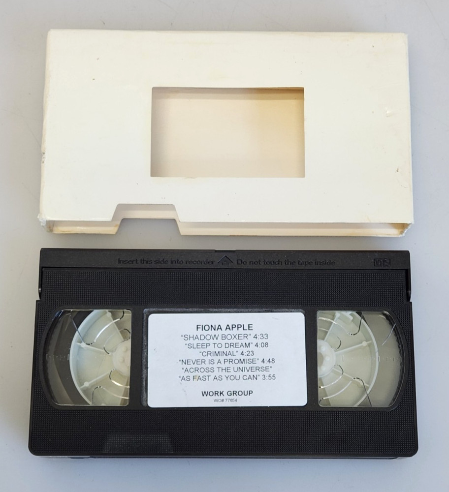Fiona Apple Work Group WO# 77654 Rare 6-Song Promo Video VHS Shadow Boxer & More