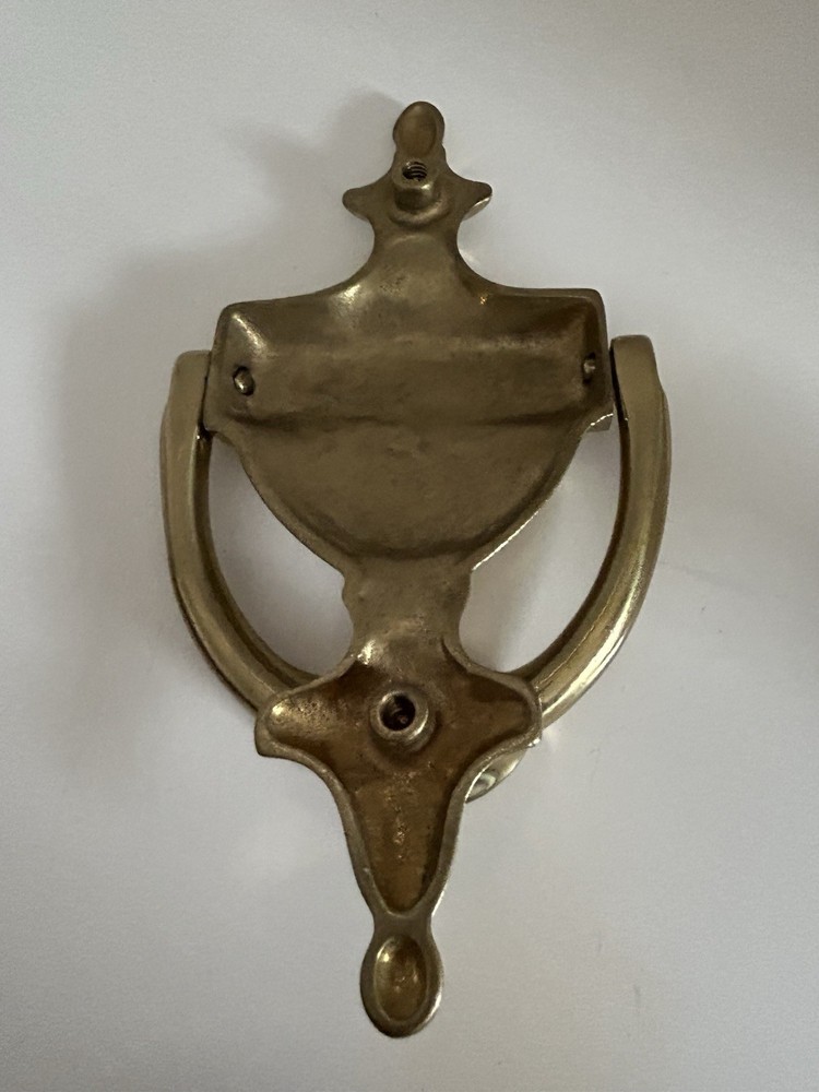 Vintage SLAYMAKER Lock Co Solid Brass Door Knocker with Hardware