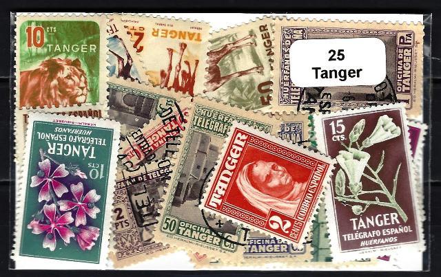 Tangier 25 different stamps