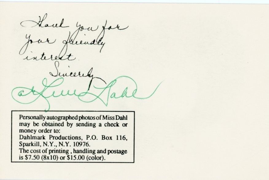 Arlene Dahl - Signed Items (2)