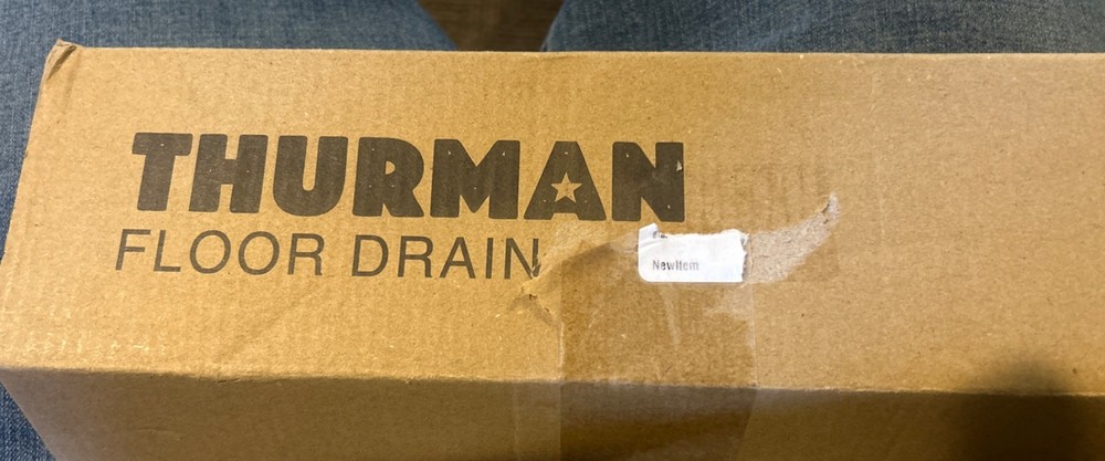 Thurman 12"x3” Linear Shower Drain w Removable Cover Grid Grate Gray Rectangular