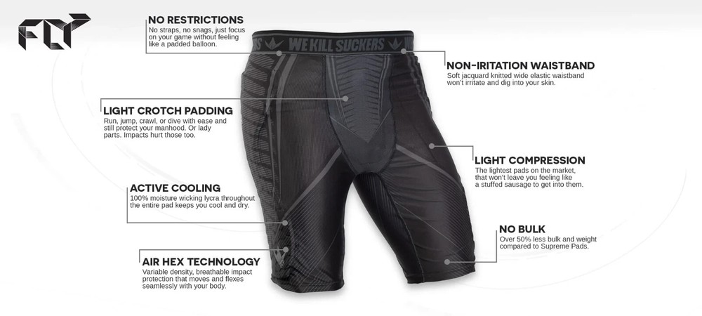BunkerKings Fly Compression Shorts S/M Black