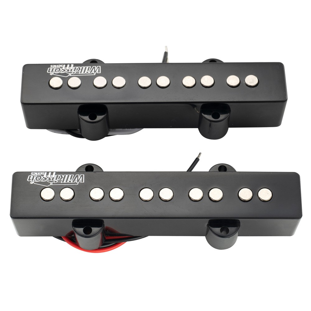 Wilkinson M Black Variable Gauss Ceramic Pickups Set For 5 String Jazz Bass JB