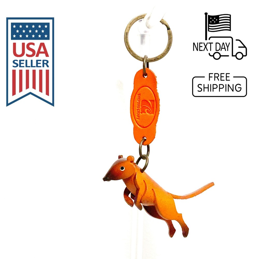Meerkat Handmade Leather Keyring