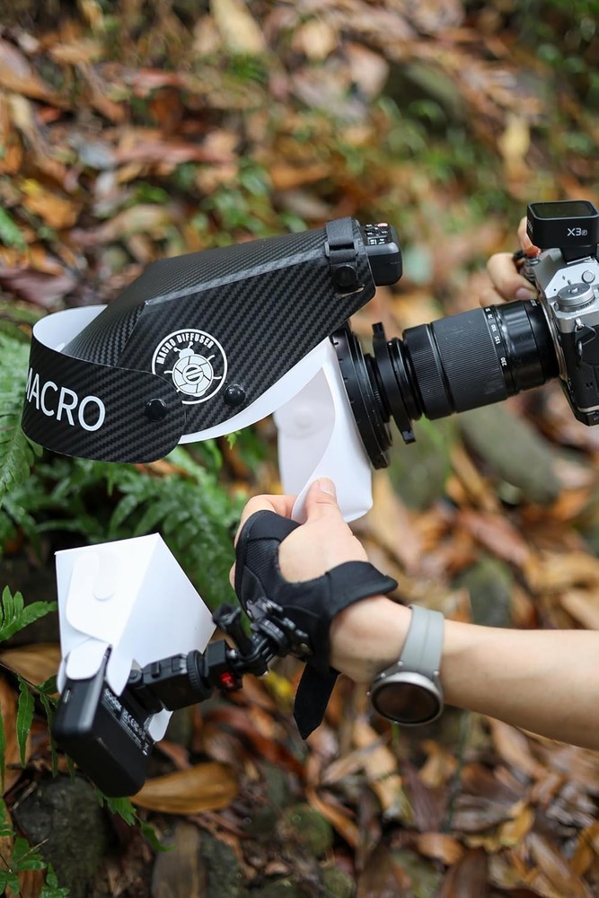 Guage 6Pcs Macro Flash Diffuser Softbox Reflector Kit for Godox MF12 Flash Light