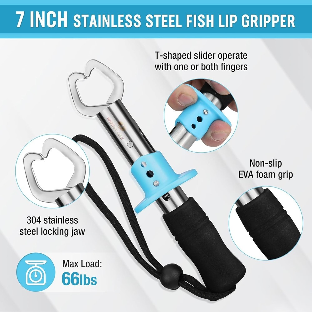 Fishing Tools Kit with Plier, Gripper & Hook Remover