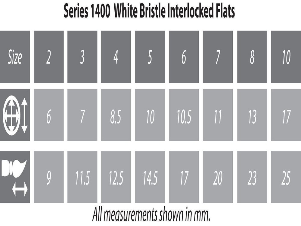 1400 Interlocked Hog Bristle Flat