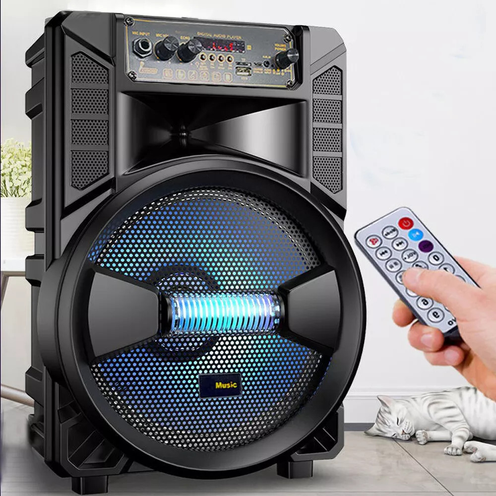 3000W Portable Bluetooth Speaker Sub Woofer Heavy Bass Sound System Party & Mic