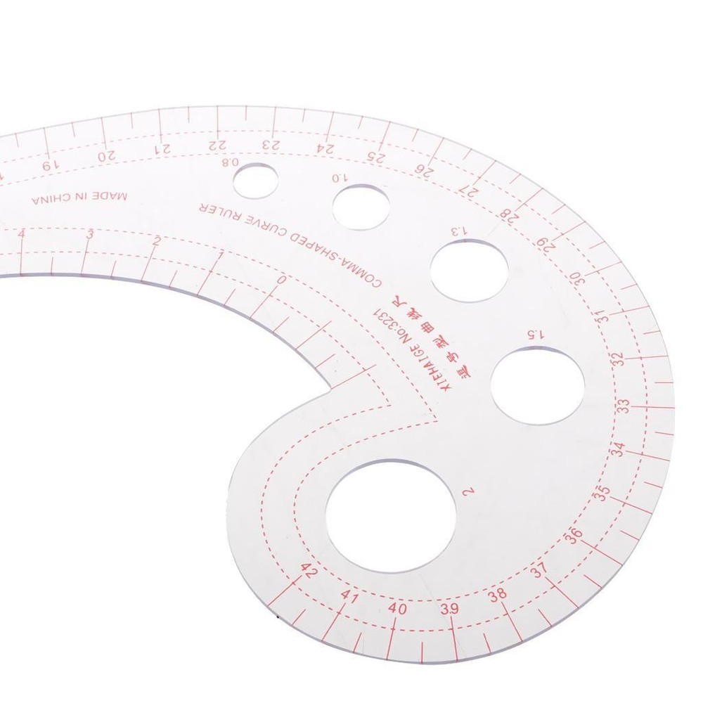 Comma Shaped Curve Ruler Styling Design Ruler