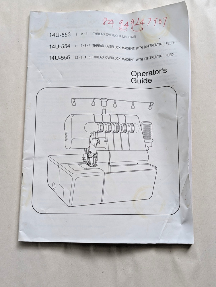 Juki Dragonfly 14U554AD Overlocker 4 Thread Sewing Machine-Used