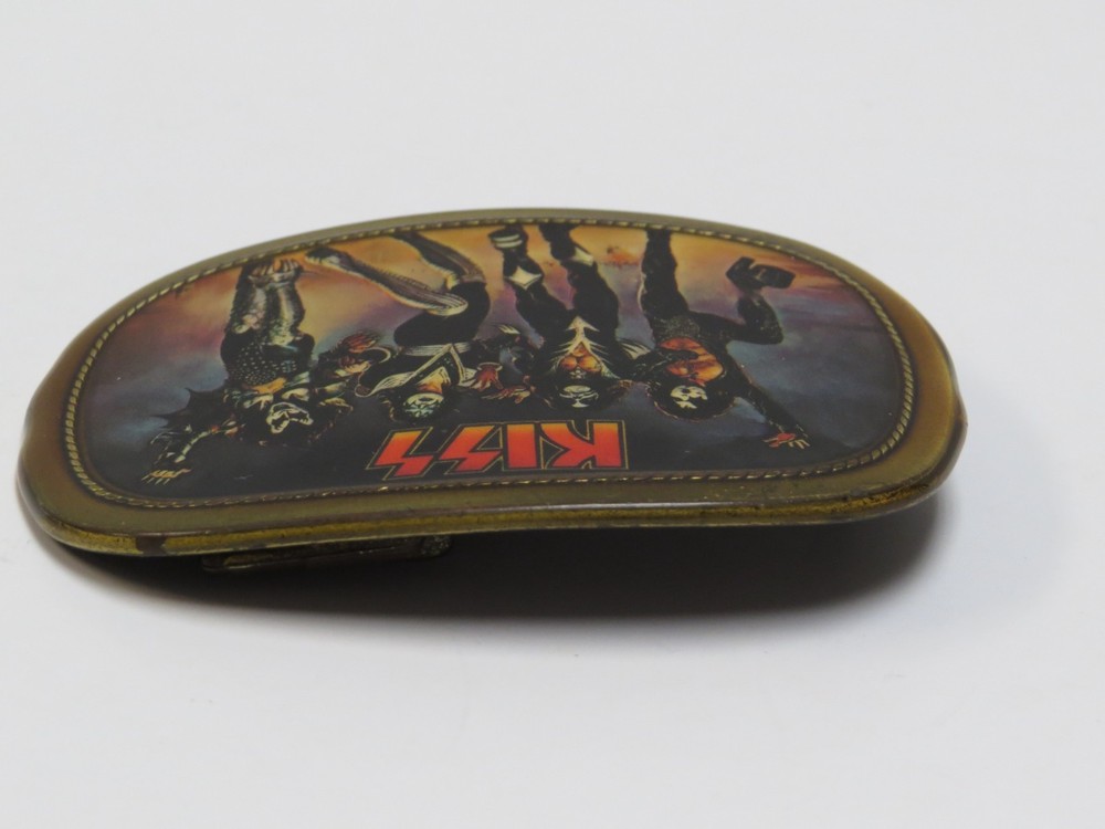KISS DESTROYER PACIFICA BELT BUCKLE - 1977 VINTAGE AUCOIN - ACE PETER GENE PAUL