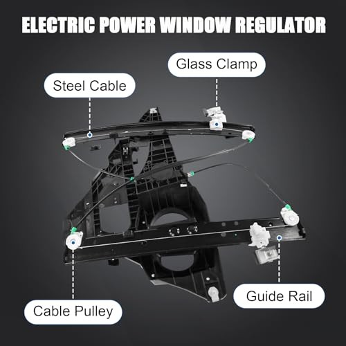CARMOCAR Window Regulator with Panel Without Motor Replacement for 2007-2017
