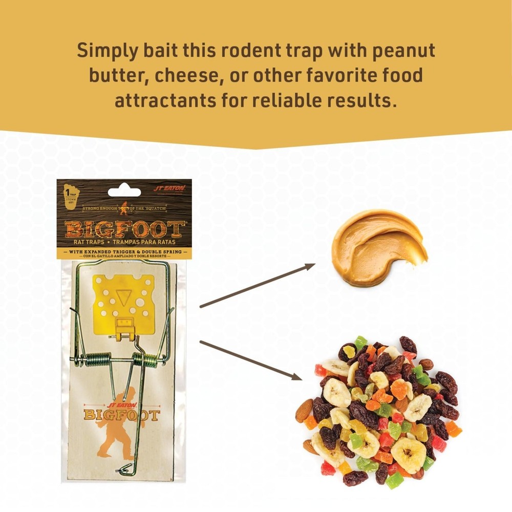 BIGFOOT Rat Size Snap Trap with Expanded Trigger