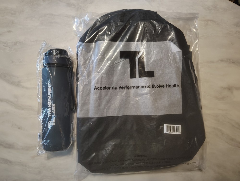 Transparent Labs Backpack/Water Bottle
